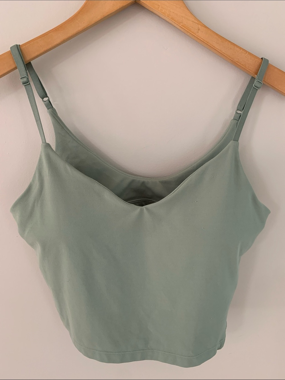 Lululemon Align Cropped Cami Tank Top Sage Green Size 10 Yoga Workout Active